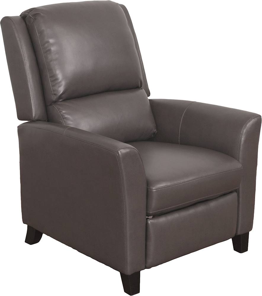 Angle View: RowOne - Prestige Straight 3-Chair Leather Power Recline Home Theater Seating - Black