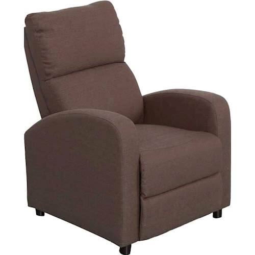Front. CorLiving - Moor Recliner - Brown.
