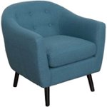 Front Zoom. CorLiving - Oliver Barrel Chair - Blue.