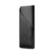 Mujjo - Leather Wallet Sleeve Case for Apple® iPhone® 7, 6 and 6s - Black - Larger Front