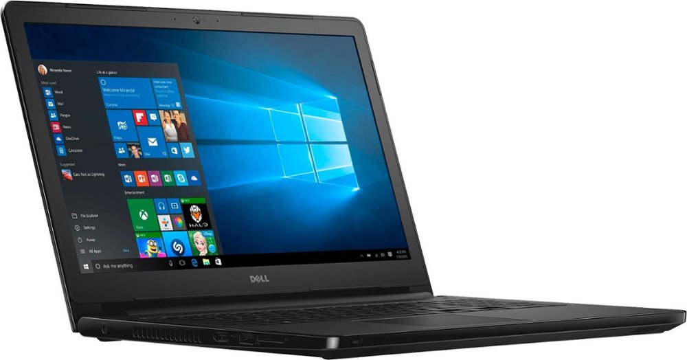 Dell - Inspiron 15.6" Touch-Screen Laptop - Intel Core i3 - 6GB Memory - 1TB Hard Drive - Black - Angle Zoom