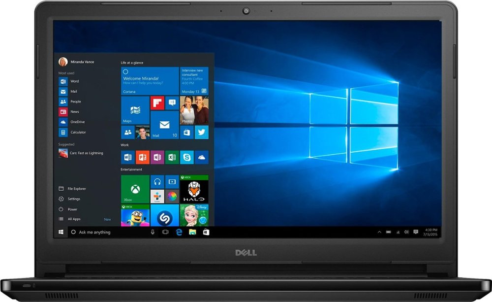 Dell - Inspiron 15.6" Touch-Screen Laptop - Intel Core i3 - 6GB Memory - 1TB Hard Drive - Black - Front Zoom