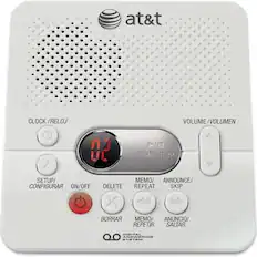 Angle. AT&T - 1740 Digital Answering Machine with Time/Day Stamp.