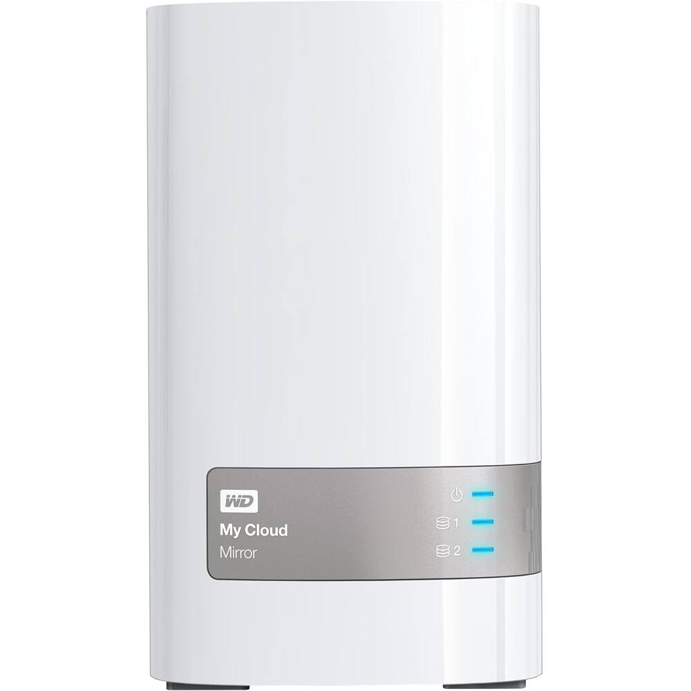 Front. WD - My Cloud Mirror Gen 2 8TB External Hard Drive - white.