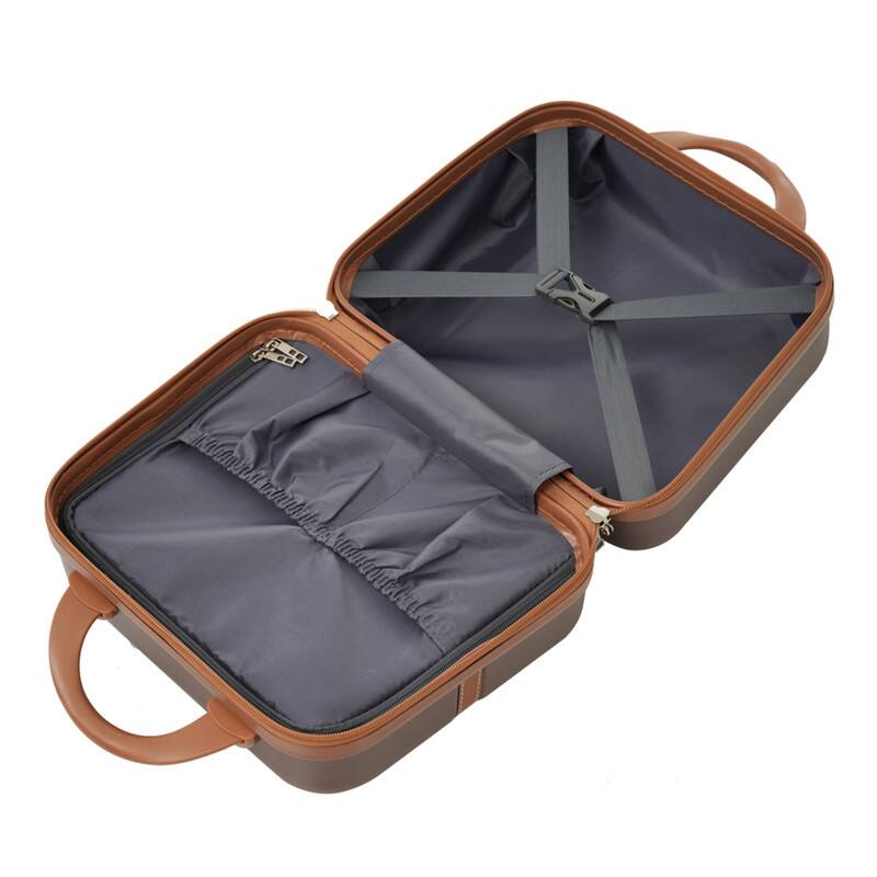 Alt View 10. HTUTWOO - Hardshell Luggage Sets 3 Pieces - 20"+24" Luggages and Cosmetic Case, Spinner Suitcase with TSA Lock, Lightweight - Brown.