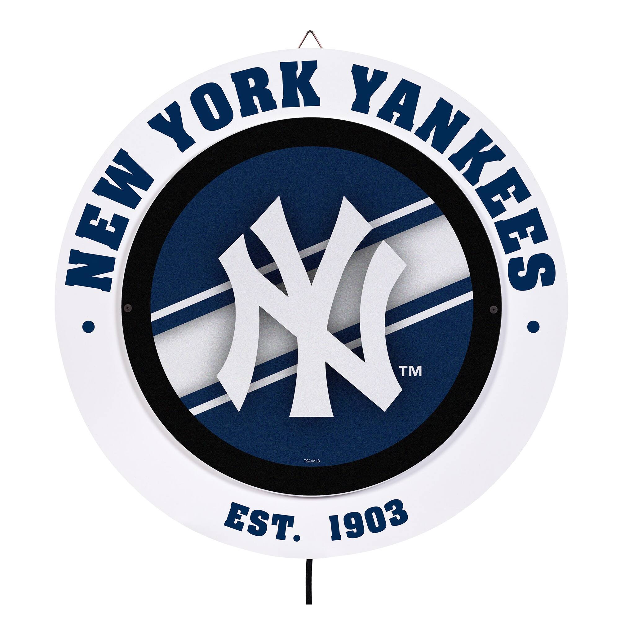 New York Yankees 15" LED Round Metal Lit Wall Sign