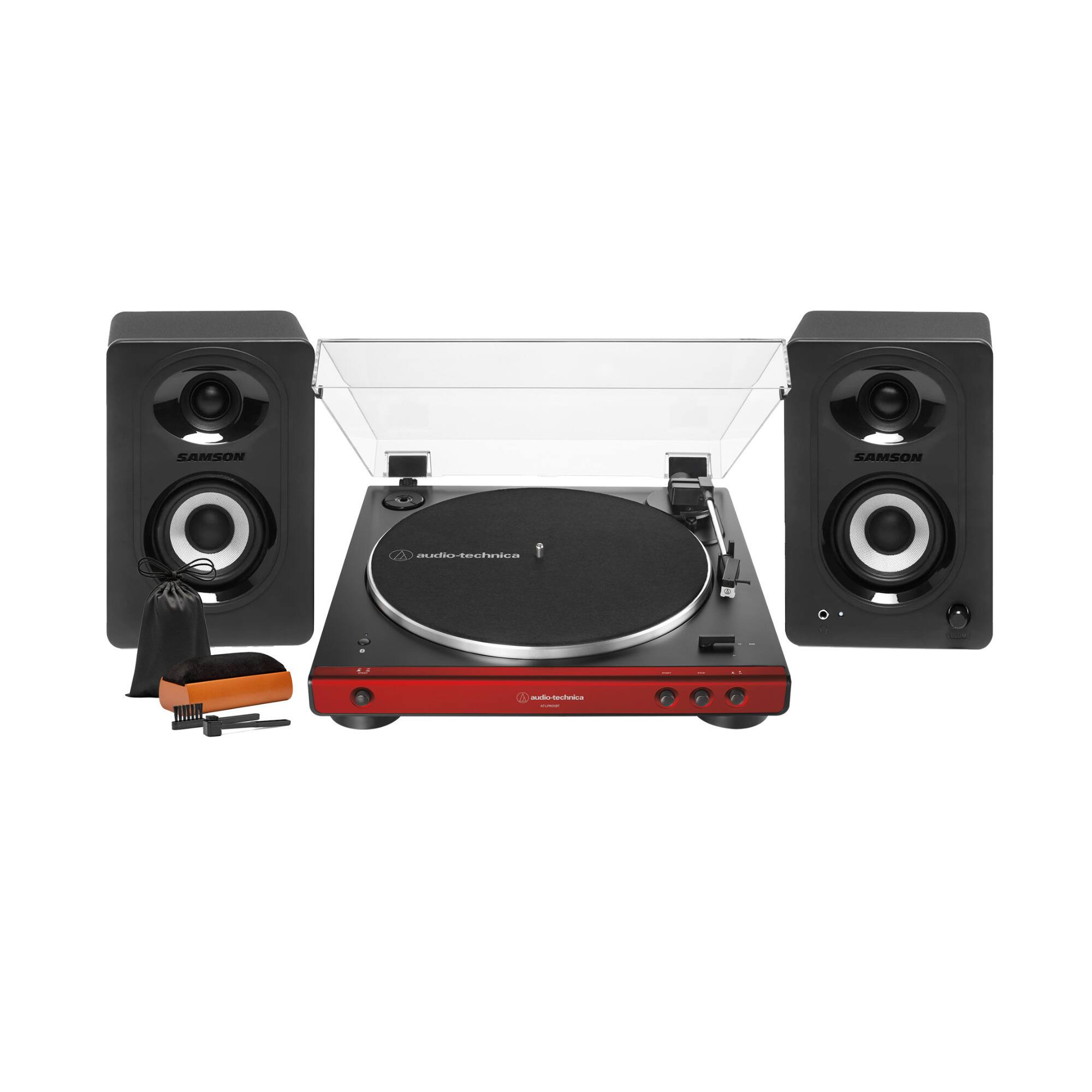 Audio-Technica - AT-LP60XBT Bluetooth Fully Automatic Stereo Turntable Bundle