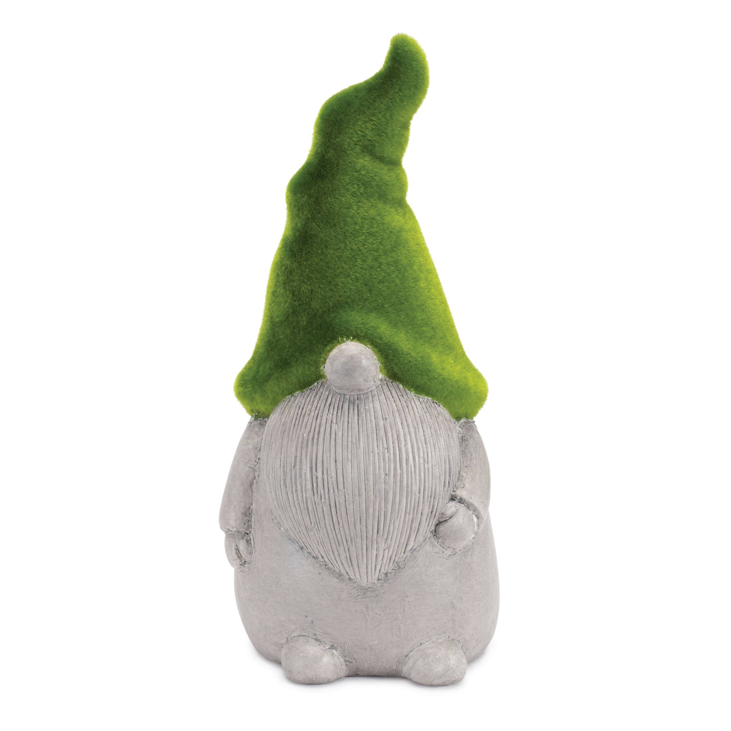 Alt View 1. BreeBe - Mossy Terra Cotta Gnome (Set of 2) - Multicolor.
