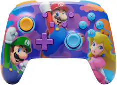 Front. PowerA - Enhanced Wireless Controller for Nintendo Switch, Nintendo Switch 2 - Color Splash Heroes.