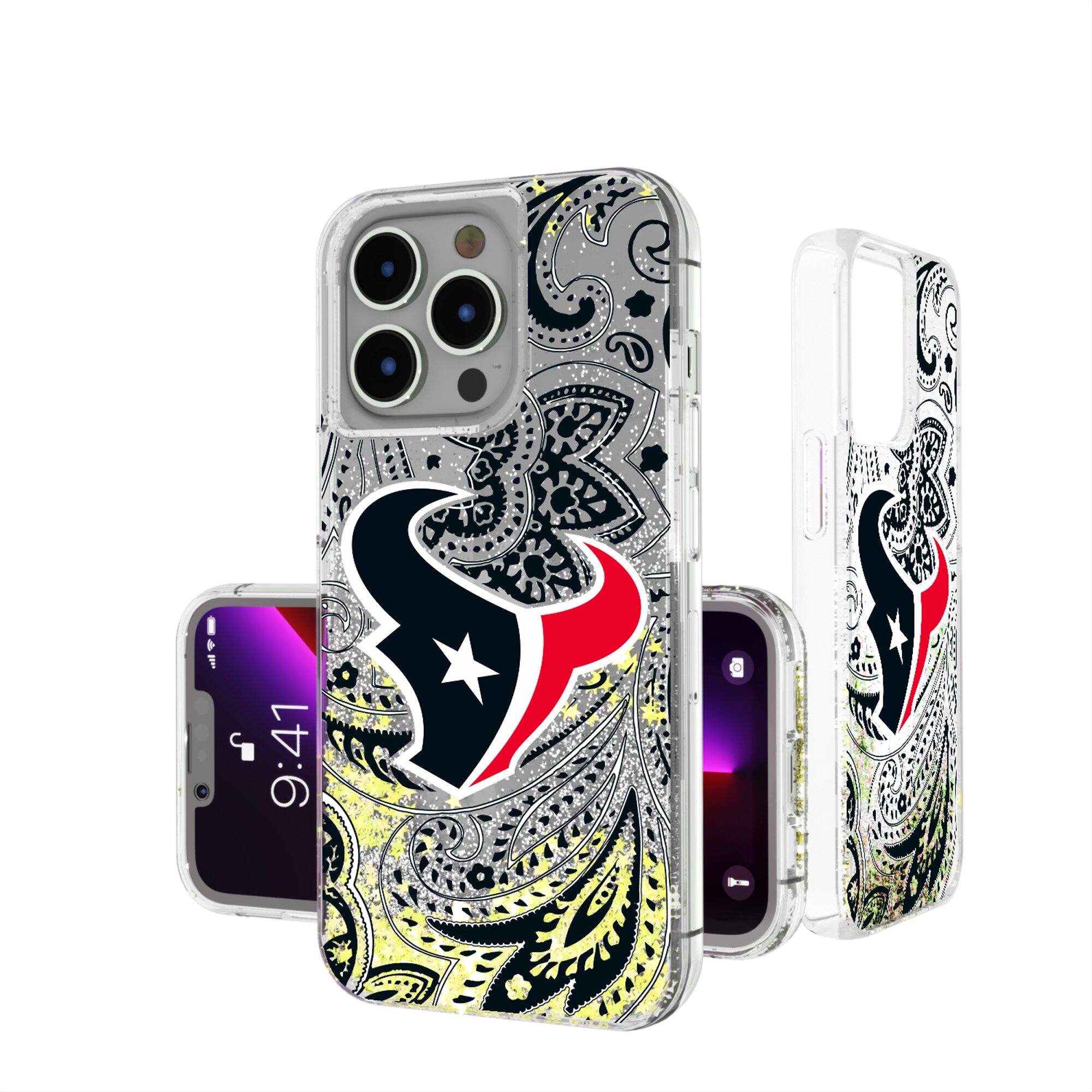 Keyscaper - NFL - Houston Texans - iPhone Paisley Design Glitter Case - 15 - Multicolor price history on PriceWatchPro