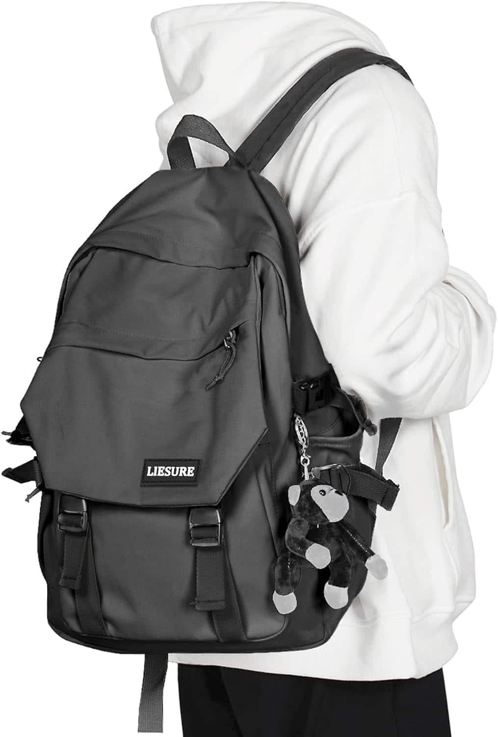 Live At Space - coowoz Casual Daypack Large upgraded version College Laptop Backpack Women Water Resistant Lightweight School Travel - Dark Grey-Small