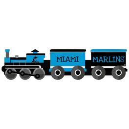 Fan Creations - Miami Marlins 6'' x 24'' Train Cutout Sign - Multicolor