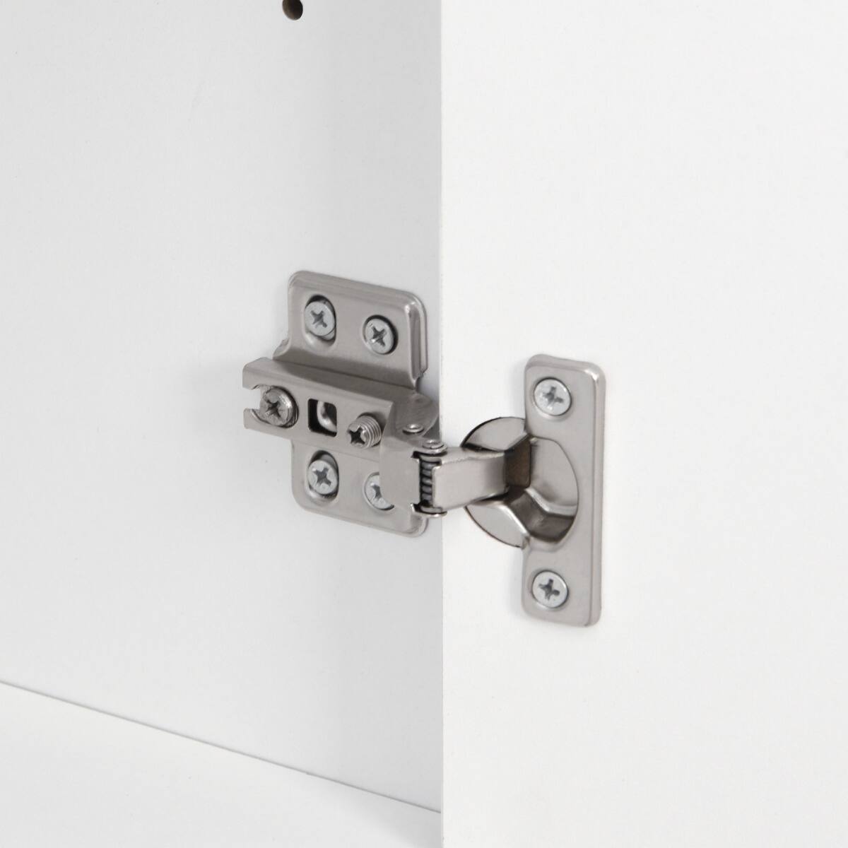 Alt View 5. HTUTWOO - Modern Shoe Storage Cabinet, Adjustable Shelves Shoe Rack Organizer with 4 Doors and 1 Drawer - White.