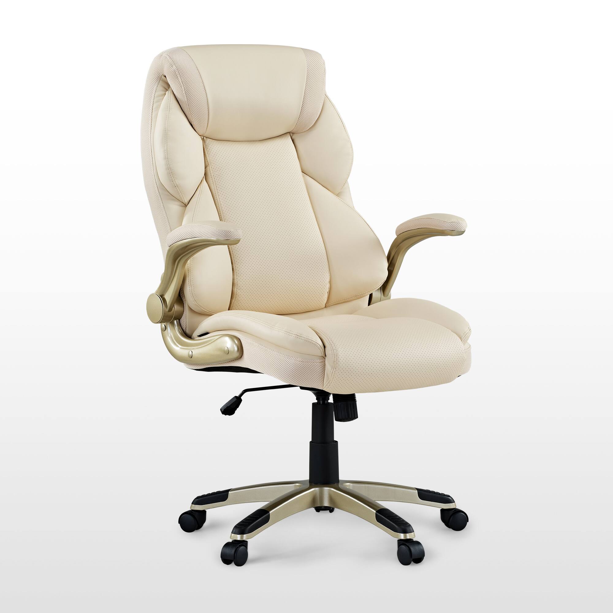 Front. Eureka Ergonomic - High Back Office Chair Executive Office Home Desk Chair - Off White.