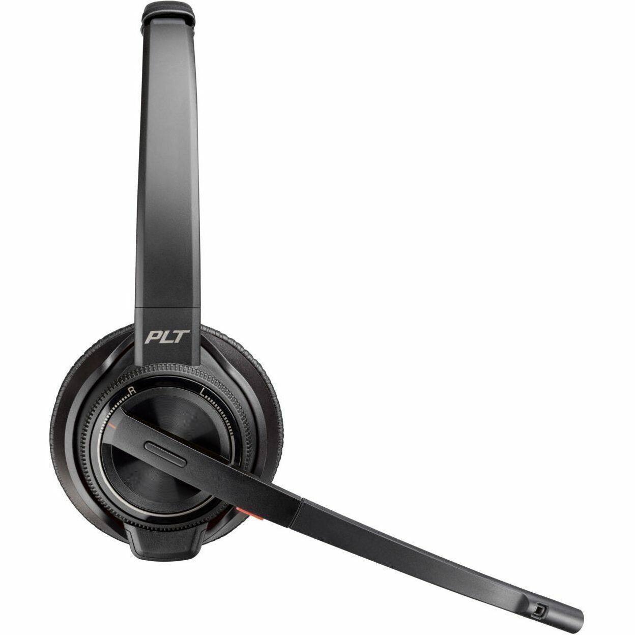Alt View 3. HP - Poly Savi 8220 UC Microsoft Teams Certified DECT 1920-1930 MHz USB-A Headset - Stereo - Wireless - Bluetooth/DECT - Black.