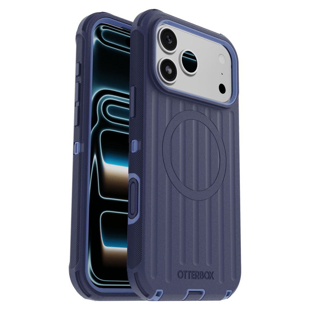 Front. OtterBox - Defender Pro MagSafe Case for Apple iPhone 18 Pro Max / 17 Pro Max - Blue.