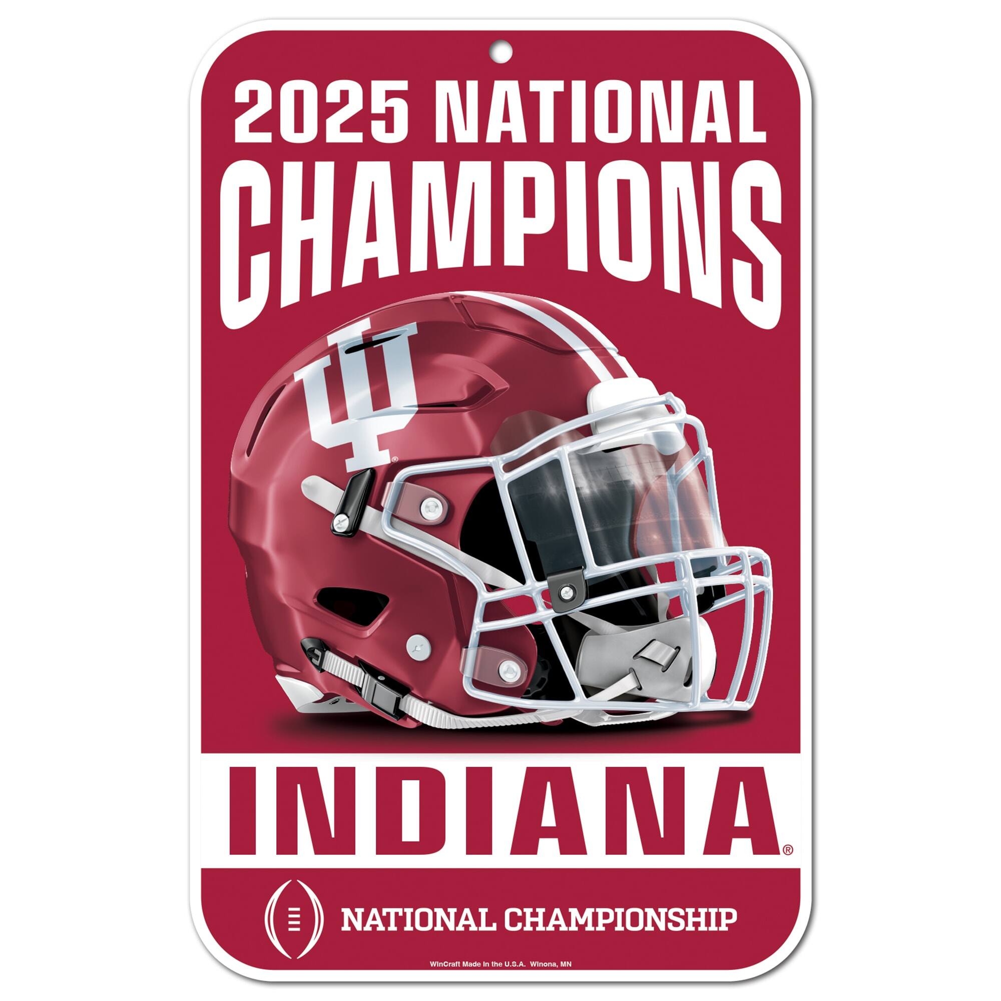Indiana Hoosiers College Football Playoff 2025 National Champions 11" x 17" Indoor/Outdoor Sign
