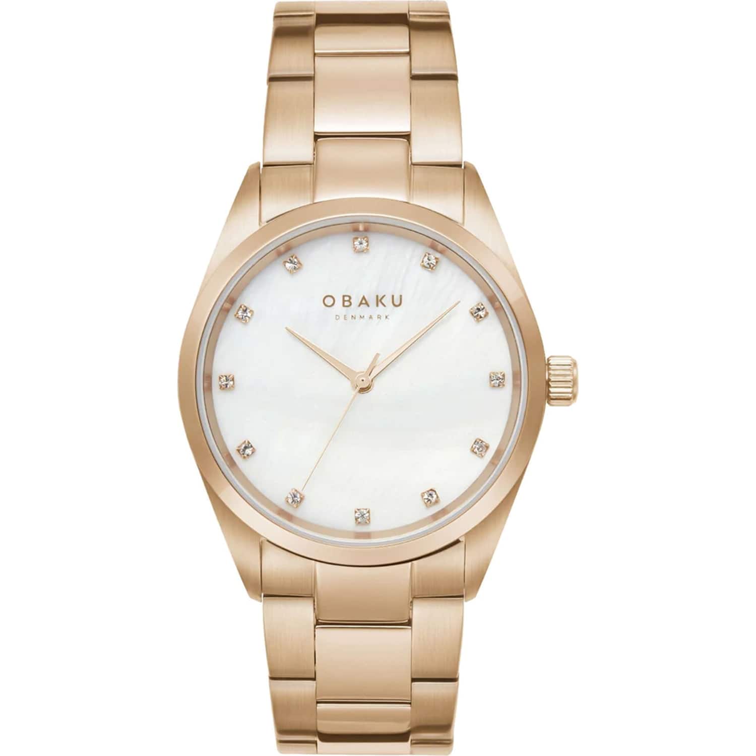 Obaku - Women's Rose Gold Classic Dial Watch - V263LXVWSV - White