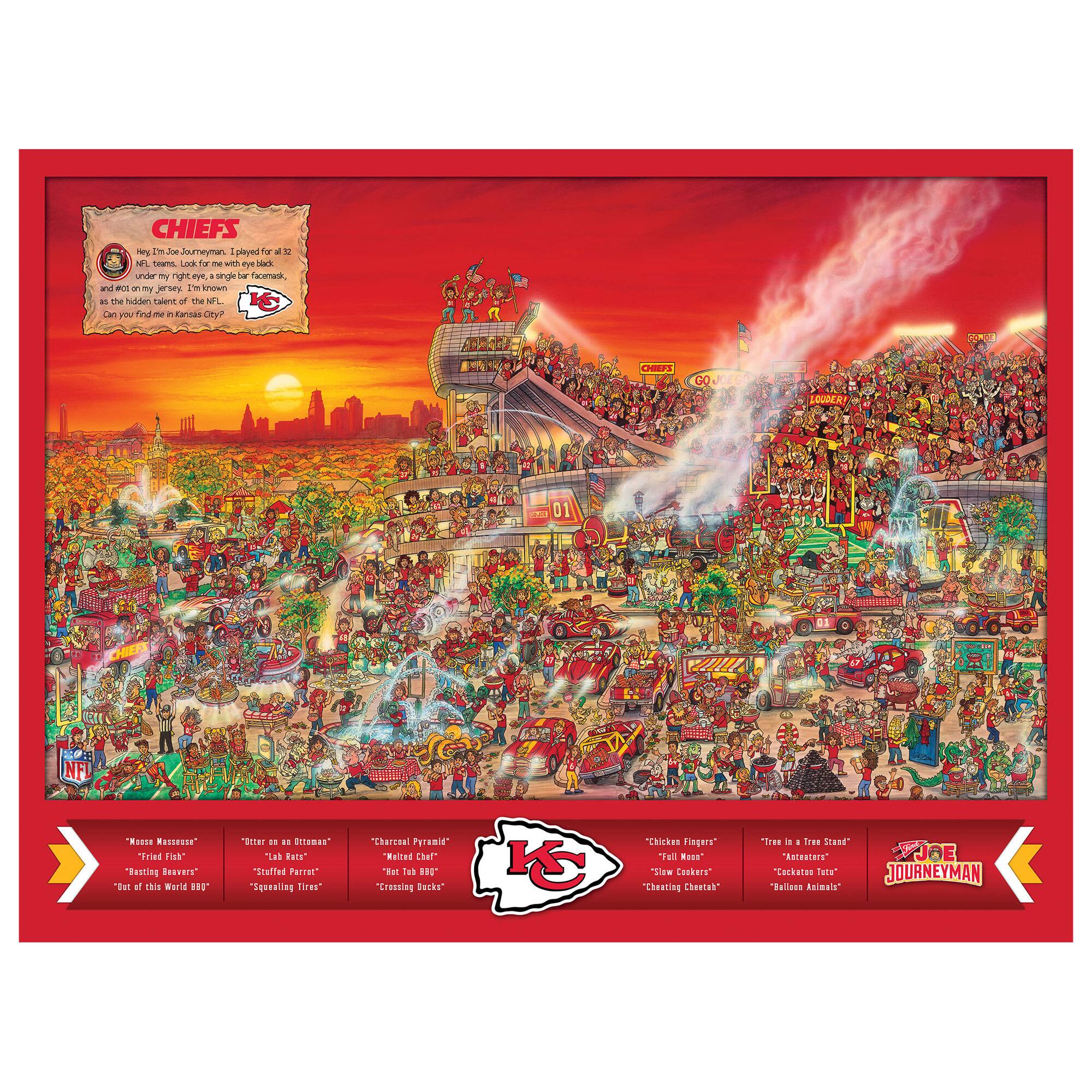 YouTheFan - Kansas City Chiefs 500-Piece Joe Journeyman Puzzle - Multicolor price history on PriceWatchPro