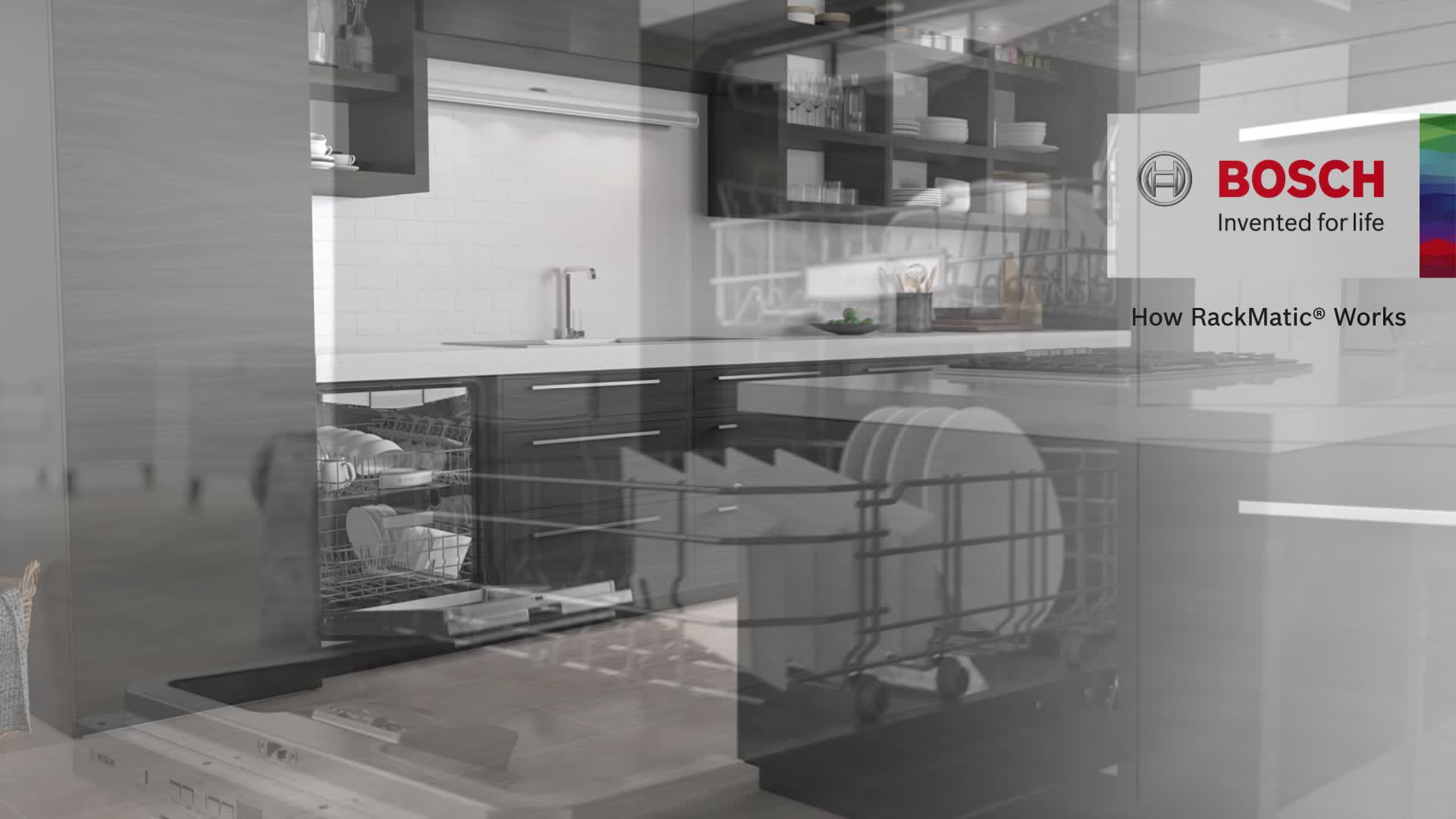 Bosch 300 Series 24" Scoop Handle Dishwasher with Stainless Steel Tub