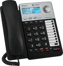 Angle. AT&T - AT ML17929 Corded Phone with Caller ID/Call Waiting - Silver/Black.