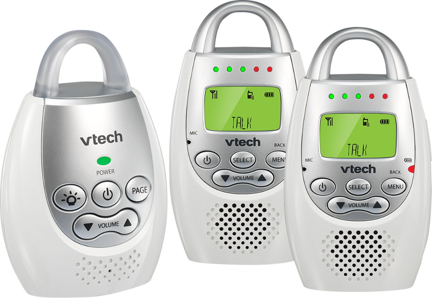 Stratford på Avon Pålidelig Kælder VTech Audio Baby Monitor (2-Unit) White VT DM221-2 - Best Buy