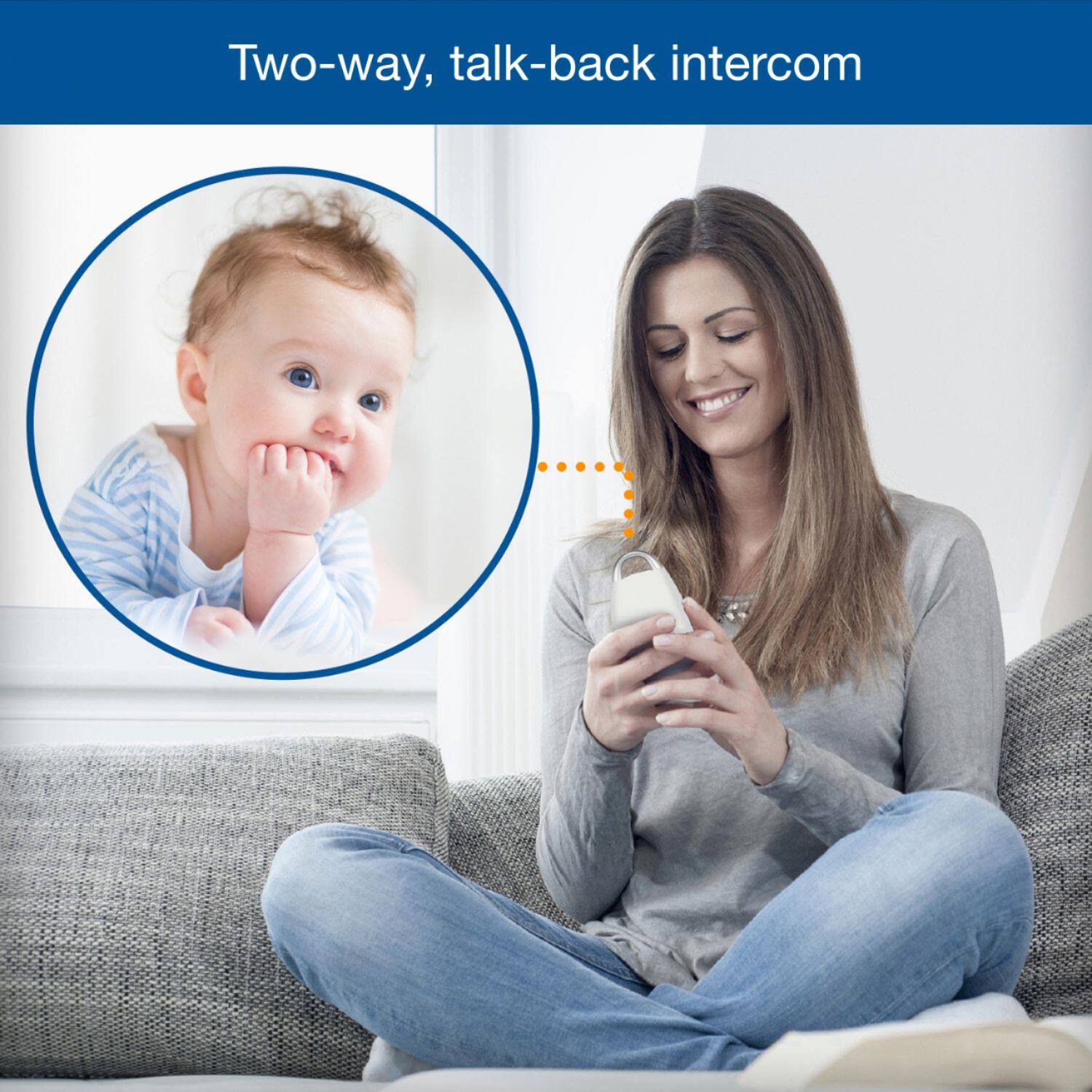 Alt View 17. VTech - Audio Baby Monitor (2-Unit) - White.