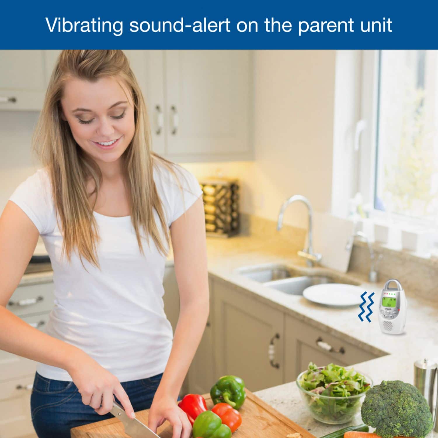 Alt View 19. VTech - Audio Baby Monitor (2-Unit) - White.