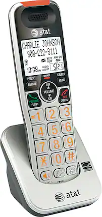 Angle. AT&T - AT CRL30102 DECT 6.0 Cordless Expansion Handset Only - Silver.
