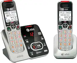 AT&T - AT CRL32202 DECT 6.0 Expandable Cordless Phone System with Digital Answering System - Silver - Angle_Zoom