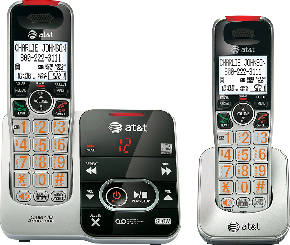 VTech CS5129-26 DECT 6.0 Expandable Cordless Phone System with Digital  Answering System Black; Red CS5129-26 - Best Buy