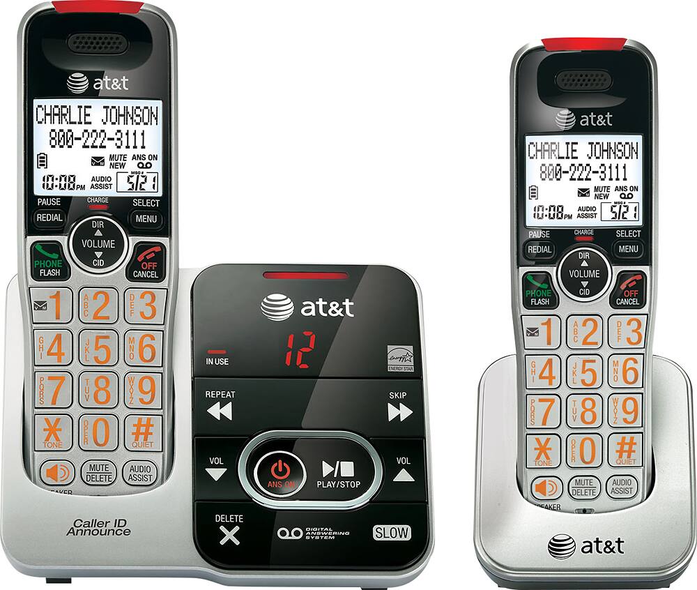 Alt View 11. AT&T - AT CRL32202 DECT 6.0 Expandable Cordless Phone System with Digital Answering System - Silver.