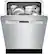 Alt View 2. Bosch - 300 Series 24" Front Control Built-In Stainless Steel Tub Dishwasher with Stainless Steel Tub with 3rd Rack, 44 dBA - Stainless Steel.