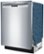 Left Zoom. Bosch - 300 Series 24" Recessed Handle Dishwasher with Stainless Steel Tub - Stainless steel.