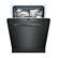Alt View 2. Bosch - 500 Series 24" Pocket Handle Dishwasher with Stainless Steel Tub - Black.