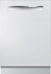 Front Zoom. Bosch - 500 Series 24" Pocket Handle Dishwasher with Stainless Steel Tub - White.