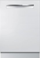 Bosch - 500 Series 24" Pocket Handle Dishwasher with Stainless Steel Tub - White - Front_Zoom