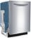Angle Zoom. Bosch - 500 Series 24" Pocket Handle Dishwasher with Stainless Steel Tub - Stainless steel.