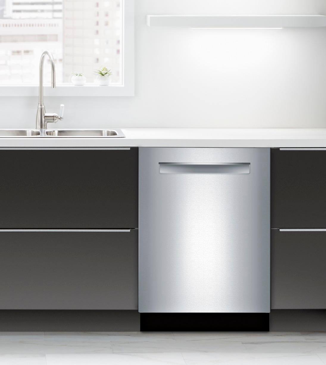 Alt View 14. Bosch - 500 Series 24" Pocket Handle Dishwasher with Stainless Steel Tub.