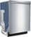 Angle Zoom. Bosch - 800 Series 24" Bar Handle Dishwasher with Stainless Steel Tub - Stainless steel.