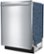 Left Zoom. Bosch - 800 Series 24" Bar Handle Dishwasher with Stainless Steel Tub - Stainless steel.