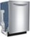 Angle Zoom. Bosch - 800 Series 24" Pocket Handle Dishwasher with Stainless Steel Tub - Stainless steel.