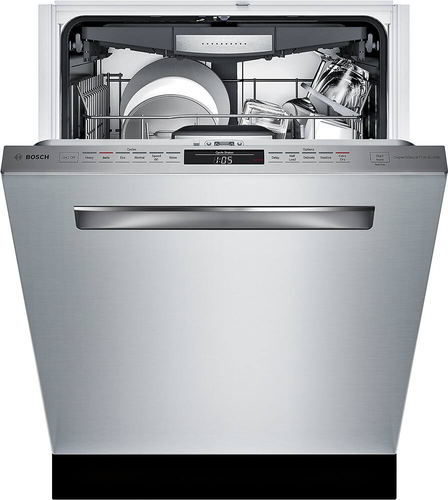 Alt View 11. Bosch - 800 Series 24" Pocket Handle Dishwasher with Stainless Steel Tub.