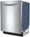 Left Zoom. Bosch - 800 Series 24" Pocket Handle Dishwasher with Stainless Steel Tub - Stainless steel.