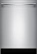 Bosch - 500 Series 24" Bar Handle Dishwasher with Stainless Steel Tub - Stainless Steel - Larger Front
