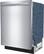 Left. Bosch - 500 Series 24" Bar Handle Dishwasher with Stainless Steel Tub - Stainless Steel.