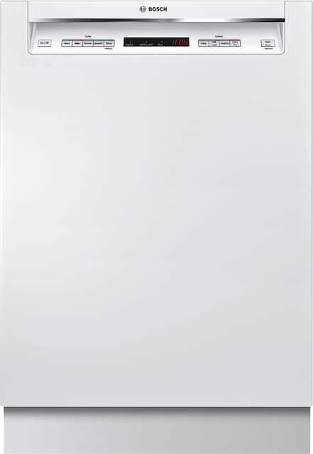 Bosch 300 Series 24 Recessed Handle Dishwasher With Stainless Steel Tub White Shem63w52n Best Buy