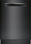 Front Zoom. Bosch - 800 Series 24" Pocket Handle Dishwasher with Stainless Steel Tub - Black.