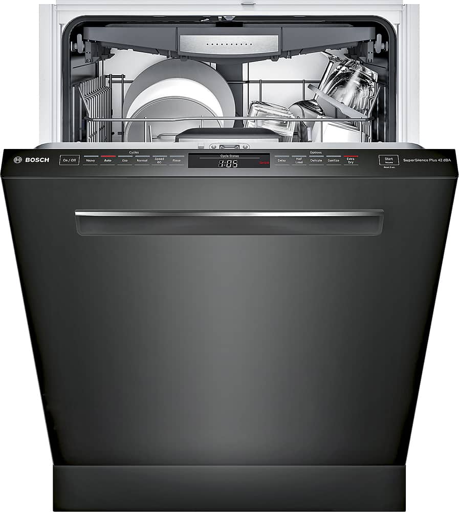 Alt View 11. Bosch - 800 Series 24" Pocket Handle Dishwasher with Stainless Steel Tub.
