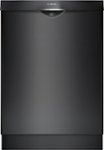 Front Zoom. Bosch - 300 Series 24" Pocket Handle Dishwasher with Stainless Steel Tub - Black.